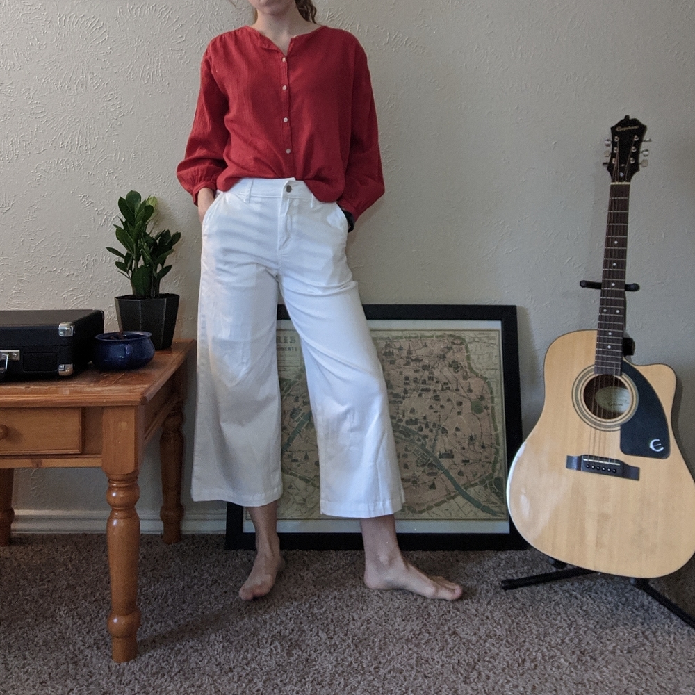 Wide leg crop pants